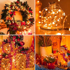 6 Pack Fairy Lights Battery Operated - 7ft 20 Led Twinkle Lights 3 Modes, Bulk Mini String Lights Waterproof for Mason Jars Vases DIY Party Wedding Decoration Christmas -Orange