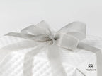 Vitalizart Organza Ribbon Frayed Sheer Organza White Pink Grey Set 3/8" Silk Like Ribbons for Valentines Day Gift Wrapping Craft Flower Bouquet Wedding Invitations Mesh Fabric 15 Yards