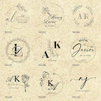Wedding Embosser Custom - Embosser Stamp Custom for Card, Napkin, Invitation and Envelope, Personalized Wedding Stamp with Name, Initials and Logo - Wedding 04
