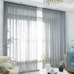 Window Light Gray Sheer Curtains 63 Inches Long 2 Panels Sheer Curtain Basic Rod Pocket Panel for Bedroom Children Living Room Yard Kitchen (Light Gray, 52" W x 63" L | 2 pcs)