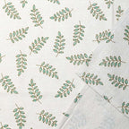 Pastoral Round Tablecloth - 60 Inch Dia. - Beige Linen Table Cloth - Washable Table Cover with Dust-Proof Wrinkle Resistant for Restaurant, Picnic, Bistro, Indoor and Outdoor Dining, Green Leaf