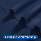 DWCN Backdrop Curtains for Parties, Background Curtains Photography Backdrop Drapes with Rod Pockets for Wedding Decorations Stage Birthday Family Gatherings, 2 Panels 5ft x 10ft, Navy Blue