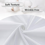 MEETSKY White Backdrop Curtains for Parties - 10ft x 8ft Wedding Photo Background Curtain Rod Pocket Fabric Drapes Panels for Birthday Holiday Party Home Decoration, 5ft x 8ft, 2 Panels