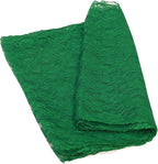 MDS Pack of 15 Wedding 12 x 108 inches Lace Table Runner for Wedding, Decorations for Birthday Parties, Banquets, Graduations, Engagements, and Runners fit Rectangle, Round Table- Hunter Green