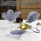 SOGUGOM Grey Craft Ostrich Feathers - 30PCS 8-10 inch Ostrich Feathers Kit for Centerpieces, Kindergarten Crafts, Dream Catchers and DIY Projects(Grey)