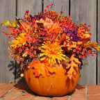 40 Pcs Artificial Berry Stems Branches, Fall Halloween Faux Holly Berries Picks and Sprays Ornaments for Thanksgiving Wreath DIY Craft Decorations Holiday Home Decor (40, Orange)