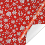 Current Snowflake on Red Christmas Rolled Wrapping Paper - Premium Jumbo 23-Inch x 32-Foot Gift Wrap Roll, 61 Square Feet Total
