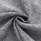 maxmill Flaxy Faux Linen Tablecloth with 2-Tone Slubby Texture Wrinkle Resistant Anti-Shrink Soft Table Cloth for Kitchen Dining Restaurant Tabletop for Event Dinner Round 70 Inch Light Gray