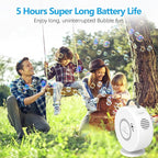 Bubble Machine for Kids Toddlers,Automatic Bubble Blower Rechargeable, 90° 360° Auto Rotatable Portable Bubble Maker Electric Bubbles Toy for 3 4 5 6 7 8 Year Old, Outdoor Wedding Party Gifts