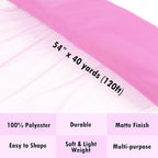 Craft And Party, Light Pink Fabric Tulle Roll 54 Inch by 40 Yards (120 ft) Fabric Tulle Bolt for DIY Tutu Skirt, Wedding and Decoration (Light Pink)