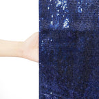 Poise3EHome 6Ft x 8Ft Navy Blue Sequin Backdrop Curtain, Glitter Thick Satin Sequin Background Drapes, Sparkly Backdrop for Weddings, Parties, Xmas, Thanksgiving Decor