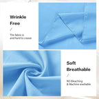 VOK Blue Wedding Arch Draping Fabric Chiffon Fabric, 29in x 18Ft 2 Panels Sheer Chiffon Outdoor Curtain for Wedding Ceremony Birthday Party Decoration (Blue,2 Panel)