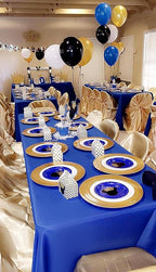 12 Pack Polyester Tablecloth 60 x 126 Inch Royal Blue Tablecloth for 8 Ft Rectangle Tables,Washable Fabric Table Covers Polyester Table Clothes for Wedding Parties Banque