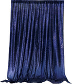 JYFLZQ Navy Blue Sequin Backdrop Curtains 2ft x 8ft 2 Panel Glitter Photo Booth Backdrops Sparkly Photography Background Drapes for Parties Wedding Bridal Showers