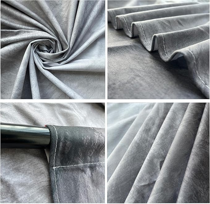 8x10ft Grey Portrait Photography Backdrops Solid Texture Abstract Photo Background for Photoshoot