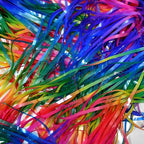 BRAVESHINE Fringe Backdrop Tinsel Foil Curtains - 2 Pack Colorful Metallic Streamers Backdrops for Doorway Decor/80's/90's/Dance/Graduates/Rainbows-Theme/Candylands/Kids Birthdays Party Decorations