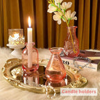Glass Bud Vases in Bulk Set of 30 Pcs,Small Glass Vases for Flowers as Wedding Centerpieces for Tables,Clear Flower Vases Suitble for Wedding Decorations,Home Decor (Light Pink, 30 pcs)