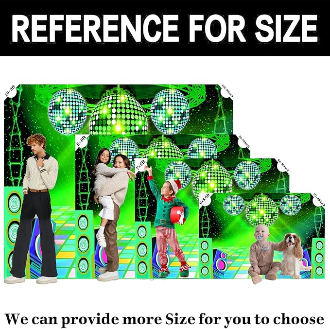 Dance Party Backdrop Retro 80s 90s Theme Stage Dance Ball Music Birthday Party Decoration DJ Photography Background 12 x 10 ft for Baby Shower Picture Photo Shoot Polyester Fabric,Purple