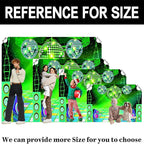 Dance Party Backdrop Retro 80s 90s Theme Stage Dance Ball Music Birthday Party Decoration DJ Photography Background 5 x 3 ft for Baby Shower Picture Photo Shoot Polyester Fabric, Blue