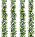 SOMYTING Artificial Eucalyptus Garland 4 Packs 6Ft Faux Eucalyptus Garlands Eucalyptus Leaves Table Greenery Garland Wreath Vines Artificial Vine Plants for Wedding Backdrop Arch Table Party Decor