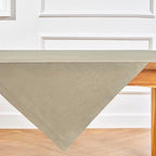 Solino Home Linen Square Tablecloth 52 x 52 Inch - 100% Pure Linen Vintage Khaki Table Throw - Fete, Machine Washable Table Cloth for Fall, Autumn, Thanksgiving
