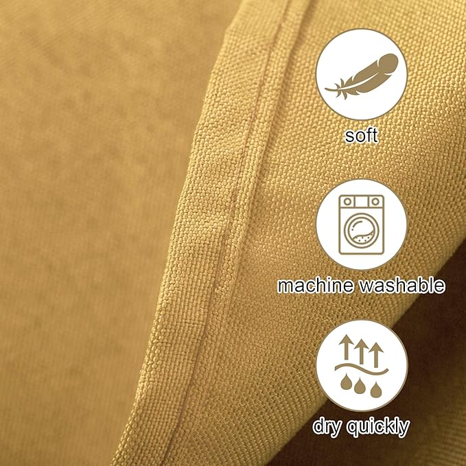 Ascoza 2pack 90x156 Inch Gold Rectangular Tablecloth 8 Feet Table Cloth in Polyester Fabric for Wedding/Banquet/Restaurant/Parties