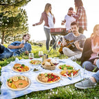 Vplus 100% Compostable Oval Paper Plates 10 inch 125 Pack Super Strong Disposable Paper Plates Bagasse Natural Biodegradable Eco-Friendly Sugarcane for BBQ, Party, Gathering, and Picnic