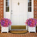 AmyHomie 16 Bundles Artificial Flowers for Outdoor Outside Spring Summer Decoration UV Resistant Faux Flowers No Fade Fake Plastic Plants Garden Porch Window Box Decorating