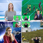 Portable Green Screen Chair, 57 in Greenscreen Backdrop with Stand Double Sided Foldable Green Background, Chroma Key, for Photography Streaming Gaming Photo Zoom Video Chats and Meeting
