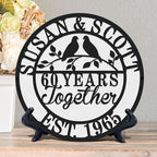 Personalized Christmas Gifts 2025 Best Housewarming Gifts Custom 50th or Any Year Wedding Anniversary Metal Sign Wedding Gifts Personalized Metal Name Signs Monogram Wall Decor