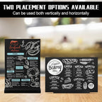 EHWINE Mini Chalkboard Easel Sign Set,4 Pack 6x8 Inch Wooden Boards with Acrylic Base and Liquid Chalk Markers, Reusable Double Sided Tabletop Display for Wedding, Restaurant, Party, Coffee Shop Decor