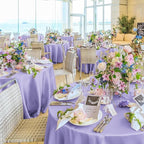10 Pack Lavender Round Tablecloths - 120 Inch, Polyester Table Cover, Stain and Wrinkle Resistant Washable Fabric Table Cloth for Wedding Banquet Parties