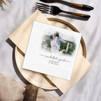 Luxury Personalized Wedding Napkins, Custom Photo Napkins with Text, Custom Engagement Cocktail Napkin, Beverage Luncheon Cocktail Paper, Napkin for Engagement Party, Bridal Shower