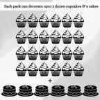 Confect Edible Galaxy Sprinkles | Sprinkles for Cakes & Cupcakes Decoration | pack of 5 Mix Black, Champagne Gold, Sliver, Grey & Golden Pearl | Vegan, Gluten-Free, Nut-Free, Soy-Free, Dairy-Free, Palm Oil-Free- 5 Oz