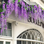 Wisteria Hanging Flowers,Fake Hanging Flowers,Wisteria artificiales Garland for Home Wedding Arch Floral Party Garden Ceremony Outdoor Decor,3.6 feet Long(12,Purple)