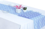 MDS Pack of 15 Wedding 12 x 108 inches Lace Table Runner for Wedding, Decorations for Birthday Parties, Banquets, Graduations, Engagements, and Runners fit Rectangle, Round Table- Baby Blue