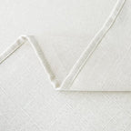 NLMUVW White Linen Tablecloth - Water Resistant Rectangle Textured Table Cover Farmhouse Decorative for Cafe Dining Card Kitchen, 54 x 140 Inch