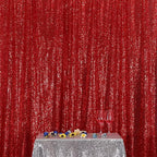 Poise3EHome Red Sequin Backdrop,8FT x 10FT Sequin Photography Backdrop Curtain for Party Decoration, Red