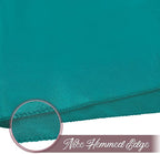 12 Pieces Teal Satin Napkins, 17" x 17" Square Table Napkins, Silky Soft Smooth Washable Napkins for Restaurant, Weddings, Dinner, Party Decoration