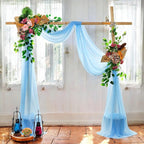 MDS Halloween Chiffon Draping Fabric - 2 Panel, 30" Wide x 40ft Long - Sheer Spooky Arbor & Canopy Drapery for Haunted House Backdrops, Party Ceilings, DIY Costumes & Themed Events - Turquoise