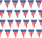 USA Flag Pennant Banner | 100’ FT. Long American String Flags | 18” Inch Tall Triangle Flag Decorations USA Party | Stars and Stripes Bunting Garland | 4th of July Patriotic Decoration | BASHOUT