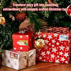 500 PCS Christmas Gift Tags Christmas Santa Claus Stickers Self Adhesive Cartoon Christmas Tag Christmas Festival Holiday Decor（New）