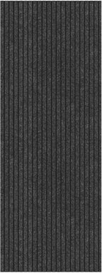 Ottomanson 2'7" x 29' Hallway Runner with Scraper Pile - Extra Durable Non-Slip Rug Mat for Indoor & Outdoor Use - Ideal for Kitchen, Entryway & Garage - High-Traffic Carpet, Black