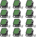Rechargeable Par Can Lights, 72W RGB 5200mAh Uplights Battery Powered Stage Light, Wireless DJ Lights Sound Activated with Remote & DMX Control for Festivals, Weddings, Bars, Churches, DJ (12 Packs)