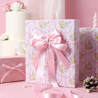 LaRibbons Pink Satin Ribbon 1 1/2 Inch 25 Yards Double Faced Light Pink Silk Ribbon for Flower Bouquet Crafts Gift Wrapping Wedding Party Babyshower Decoration