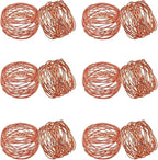 Handmade Round Mesh Napkin Rings Holder for Dinning Table Parties Everyday, Set of 12