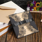 Halloween Party Invitations Cards, 10 Pcs Laser Cut Spider Web Design with Bowknots and Envelopes, Black and White