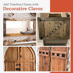 50 Pack 1.25" Square Head Iron Clavos Decorative Nails – Oil Rubbed Bronze – Handmade Rustic Square Fasteners for Farmhouse Shutters, Barn Doors, Shutters, Gates – Ornamental Wood Accent