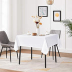 sancua White Square Tablecloths 70x70 Inch, 2 Pack - Fabric Table Cloth for Square or Round Tables, Washable Polyester Table Cover for Outdoor Party, Birthday, Decorative Display Tables