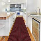 Ottomanson 2' x 10' Hallway Runner with Scraper Pile - Extra Durable Non-Slip Rug Mat for Indoor & Outdoor Use - Ideal for Kitchen, Entryway, Patio & Garage - High-Traffic Carpet, Red
